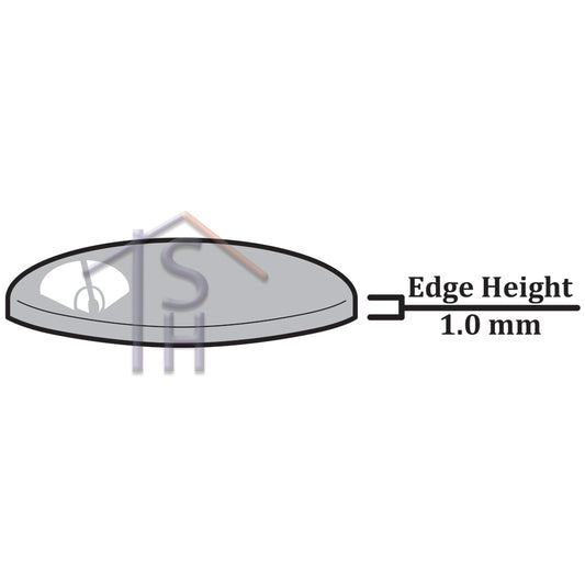 Double Dome Round Mineral Glass 1.0mm ( CMDD )