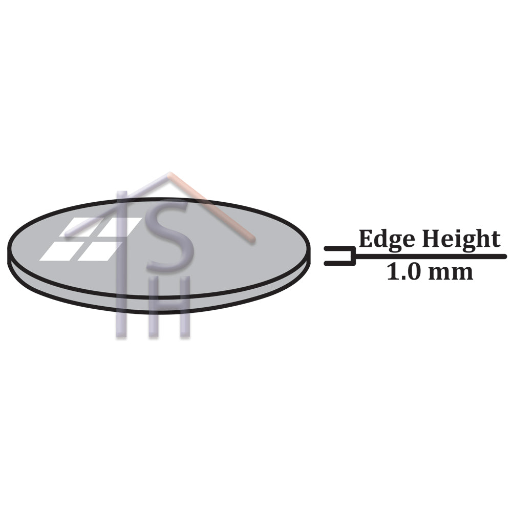 Flat Round Mineral Glass 1.0 mm Thick