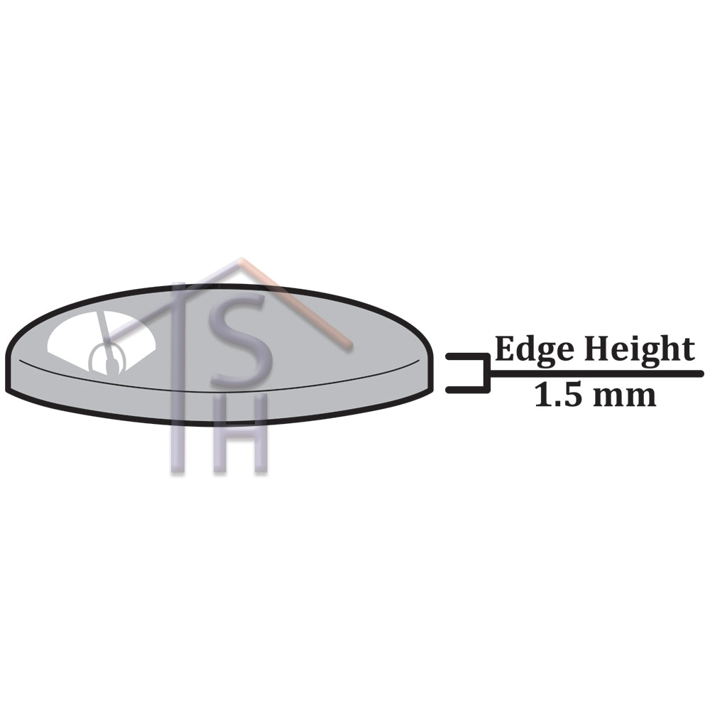 Double Dome Round Mineral Glass 1.5mm ( CMDD )