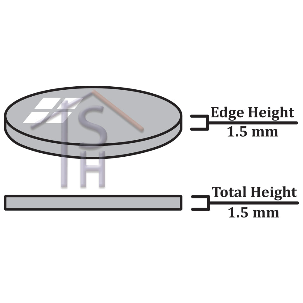 Flat Round Mineral Glass 1.5mm Thick