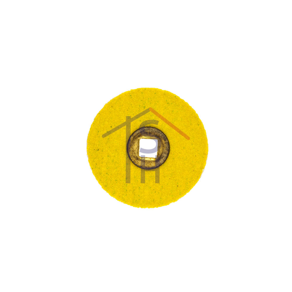 Yellow Sanding Discs - Fine Grit - 7/8" - Brass Center