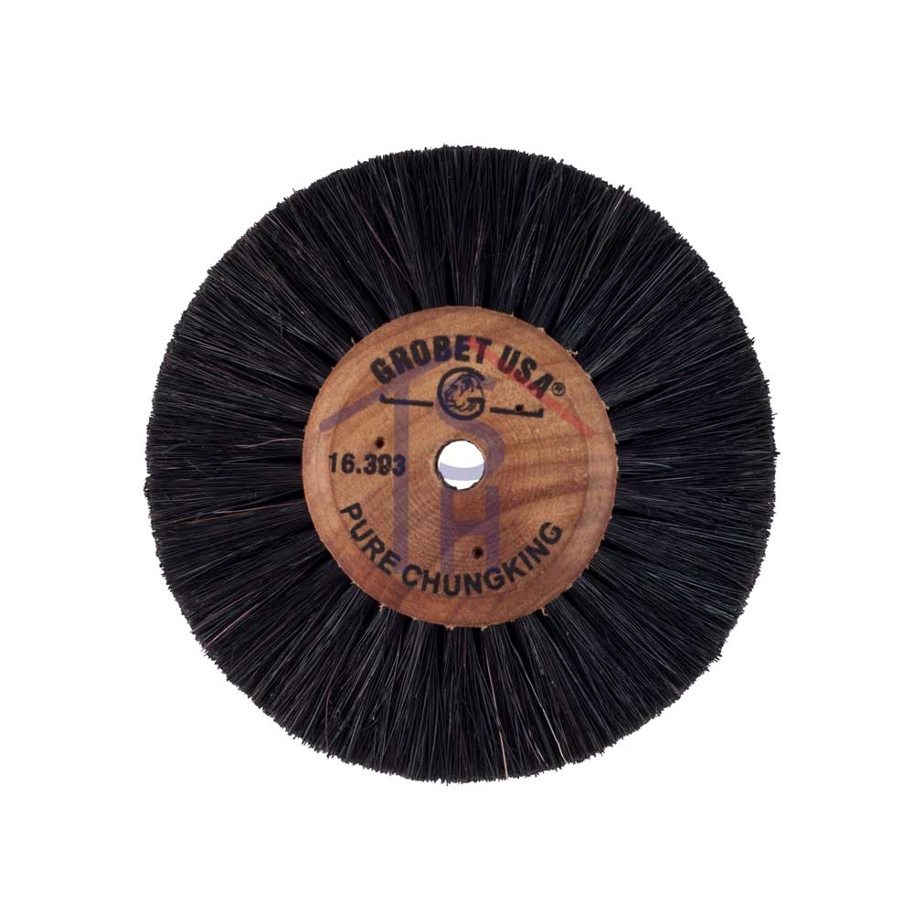 3" Wood Hub Brush - 4 Rows of Bristle