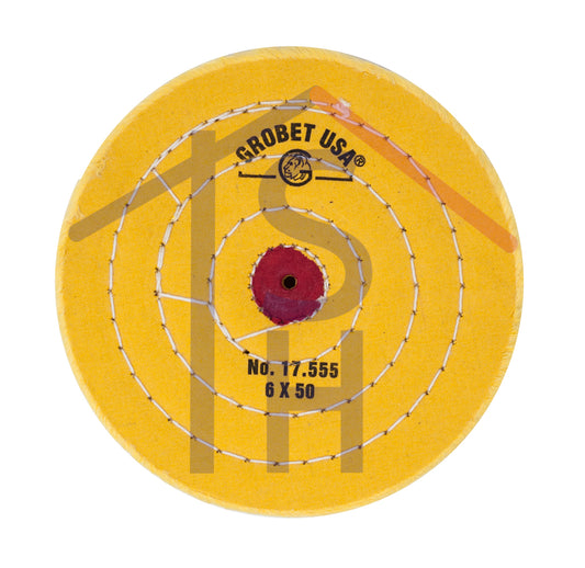 Yellow Chemkote Buff - 6" x 50 Ply - Shellac Center