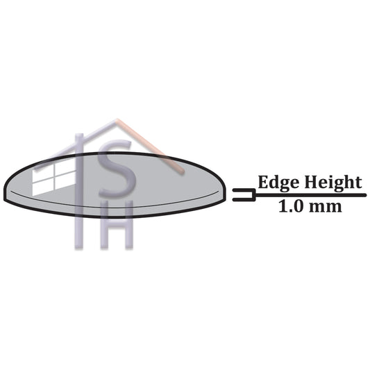 Flat Dome Magnifying Mineral Glass Crystal 1.0mm