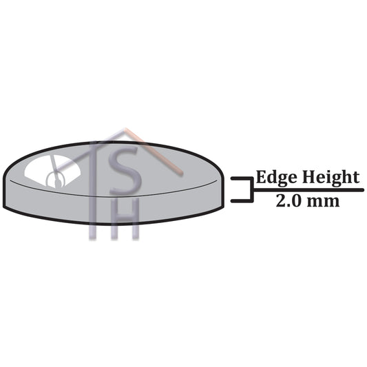 Double Dome Round Mineral Glass 2.0mm