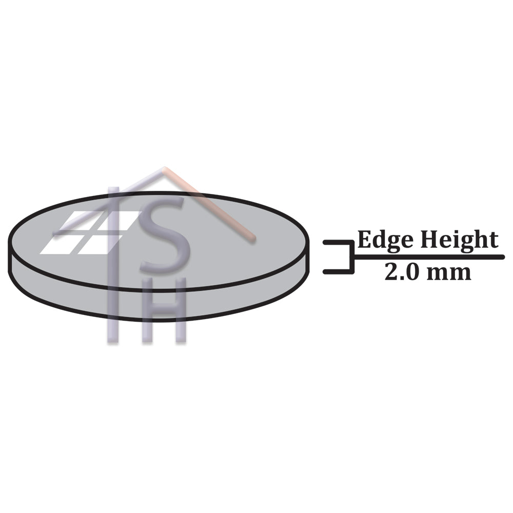 Flat Round Mineral Glass 2.0mm Thick