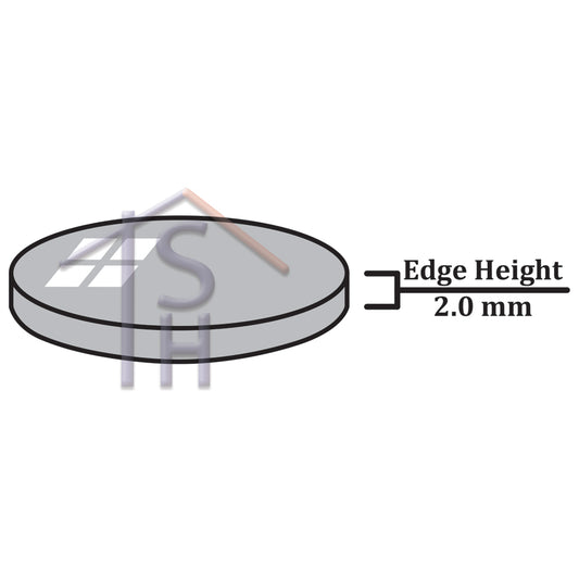 Flat Round Mineral Glass 2.0mm Thick