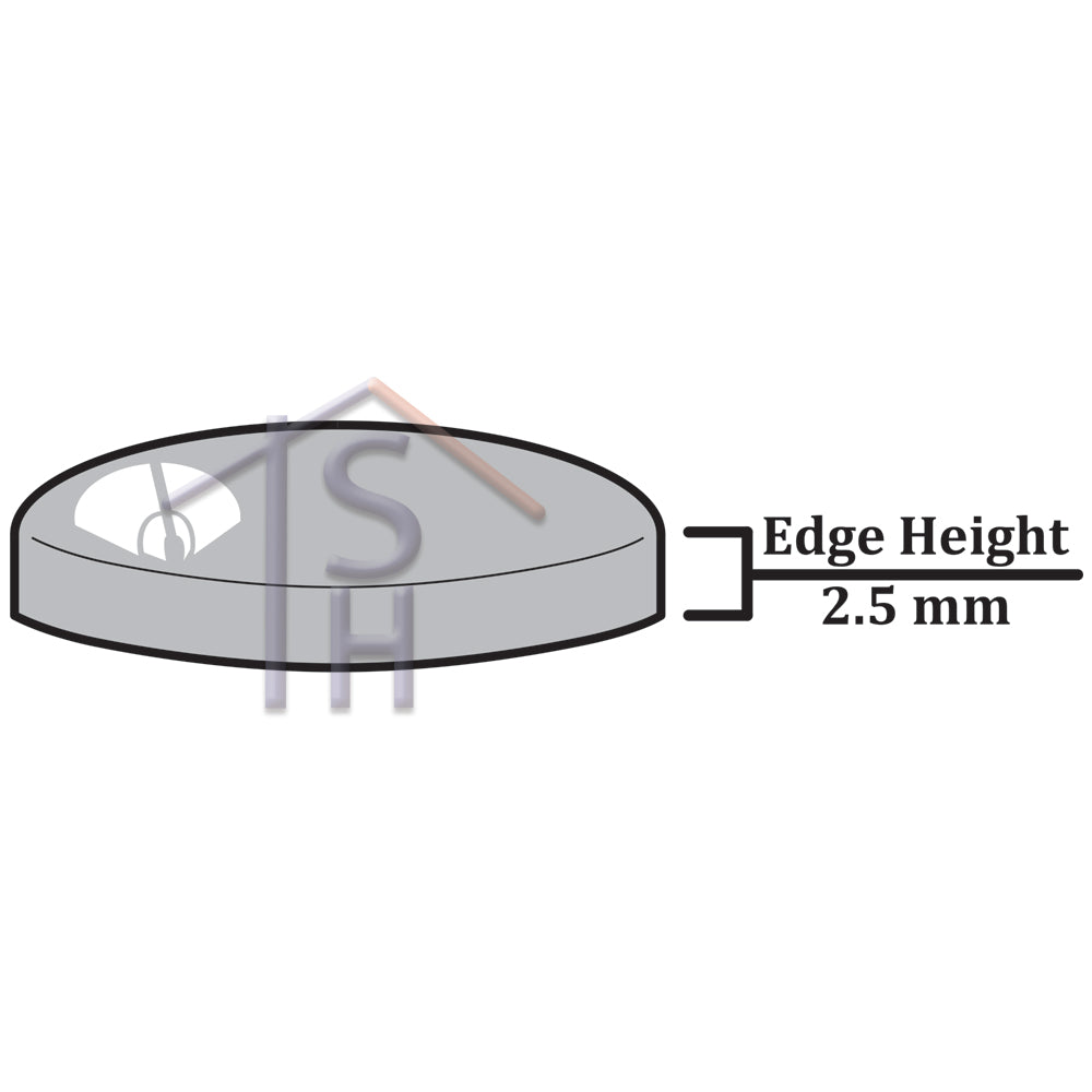 Double Dome Round Mineral Glass 2.5mm