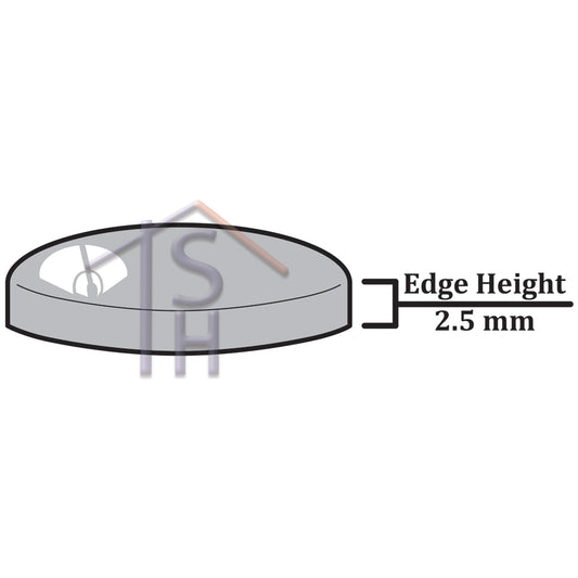 Double Dome Round Mineral Glass 2.5mm