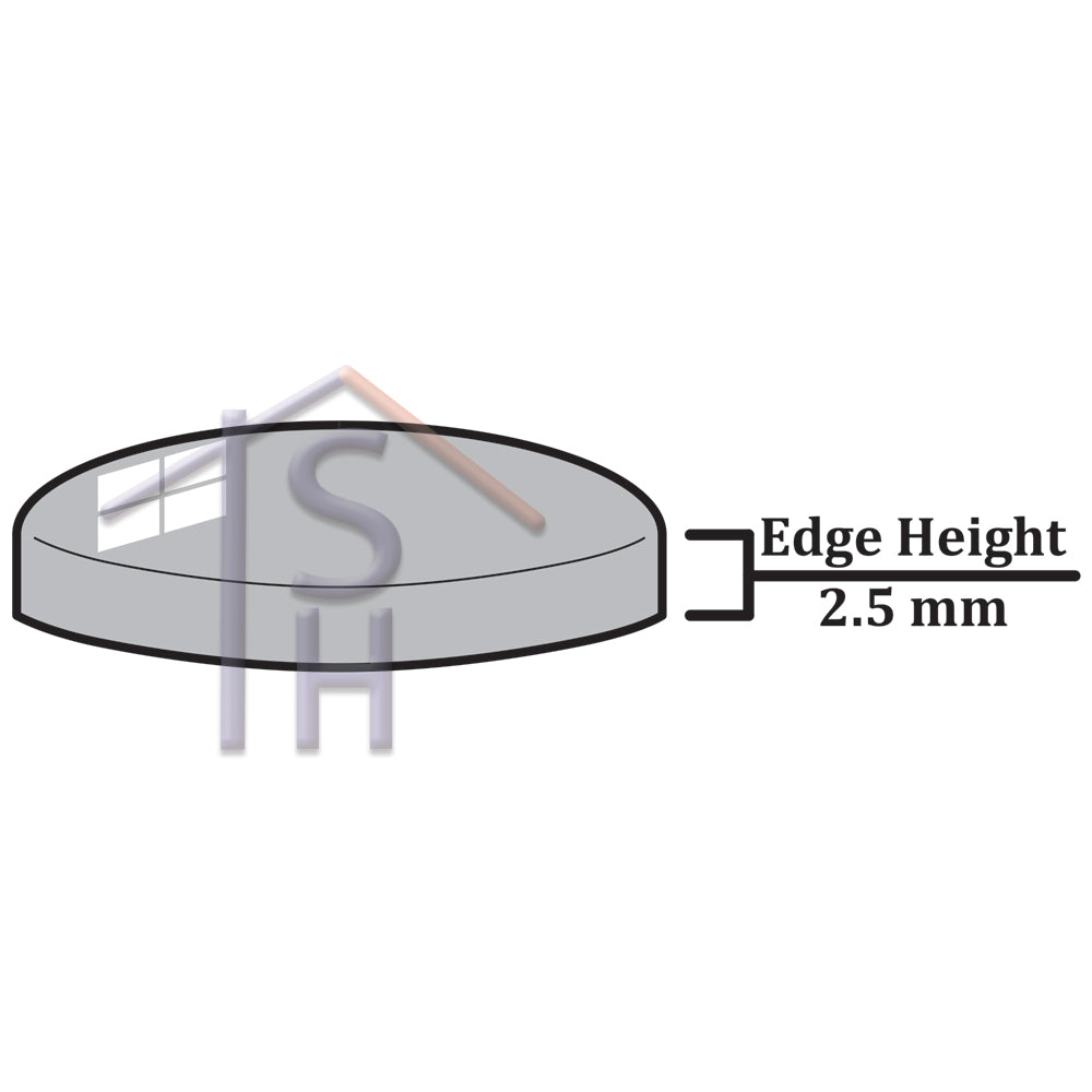 Flat Dome Magnifying Mineral Glass Crystal 2.5mm