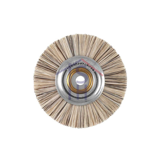 2" White Nylon Center Brush - Grey/Medium