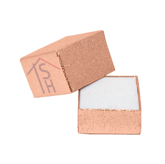 Square Ring Box - Rose Gold Foil