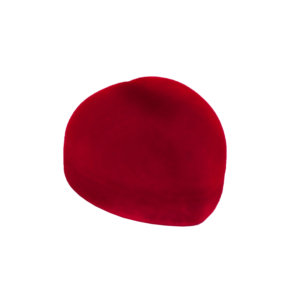 Soft Flocked Velour Heart Shaped Ring Box - FH5R