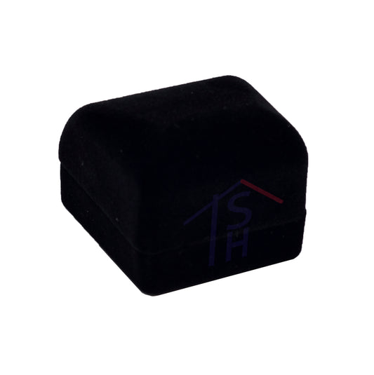 Black Soft Flocked Velour Earring Box - FQ2E