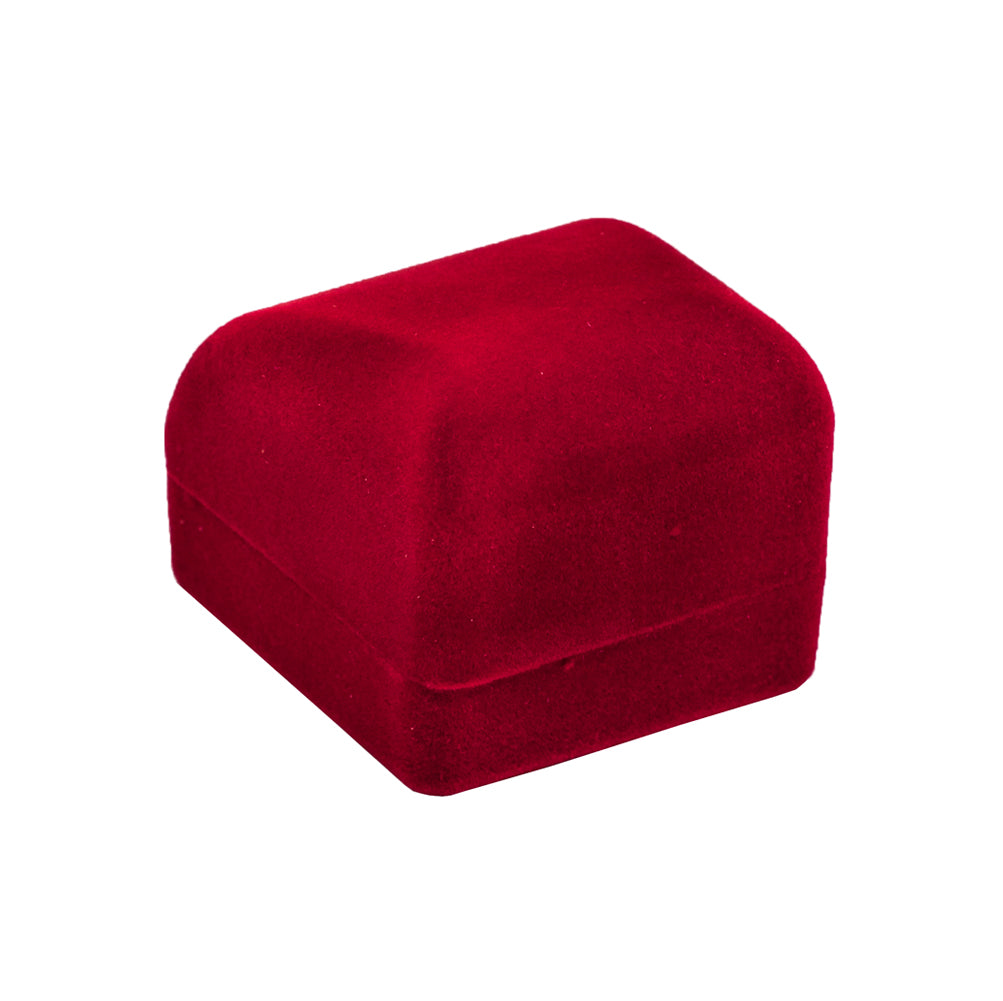 Black Soft Flocked Velour Ring Box - FQ3R