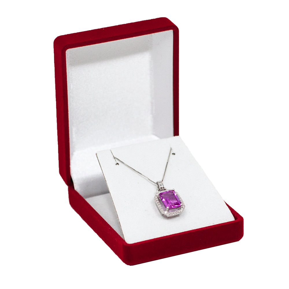 Black Soft Flocked Velour Pendant/Earring Box