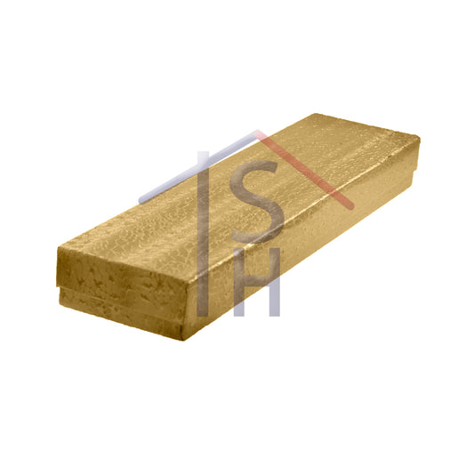GOLD TEXTURE Paper Cotton Filled Boxes, 8"W x 2"D x 1"H