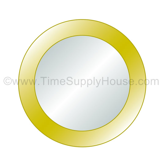 FLAT GOLD BORDER 18.0mm-43.0mm Crystal ROUND 1.0mm