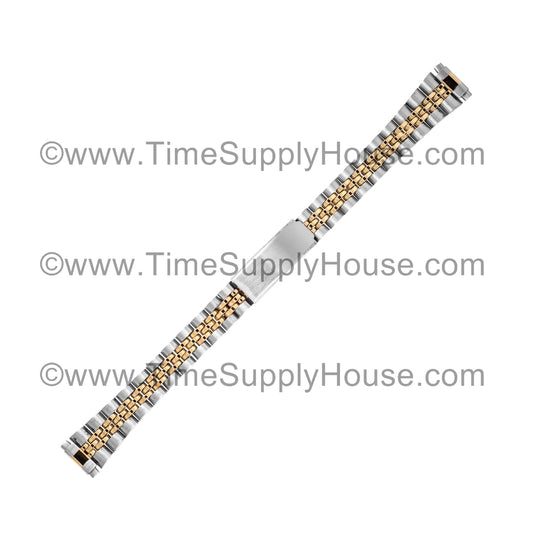 Jubilee Lady's SPRING End Two Tone Bracelet