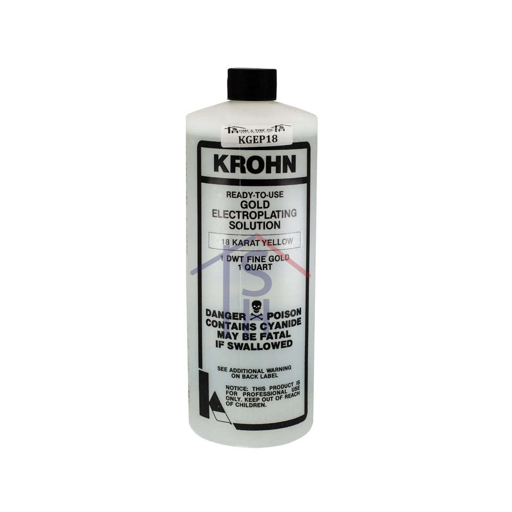 18K Yellow Gold Plating Solution (1 Dwt, 1 Quart)