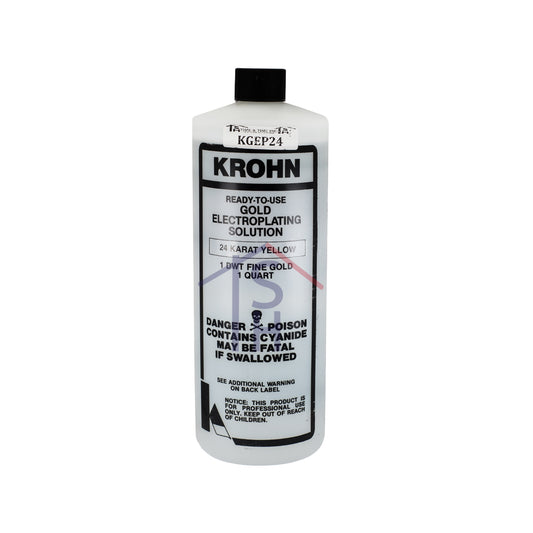 24K Yellow Gold Plating Solution (1 Dwt, 1 Quart)