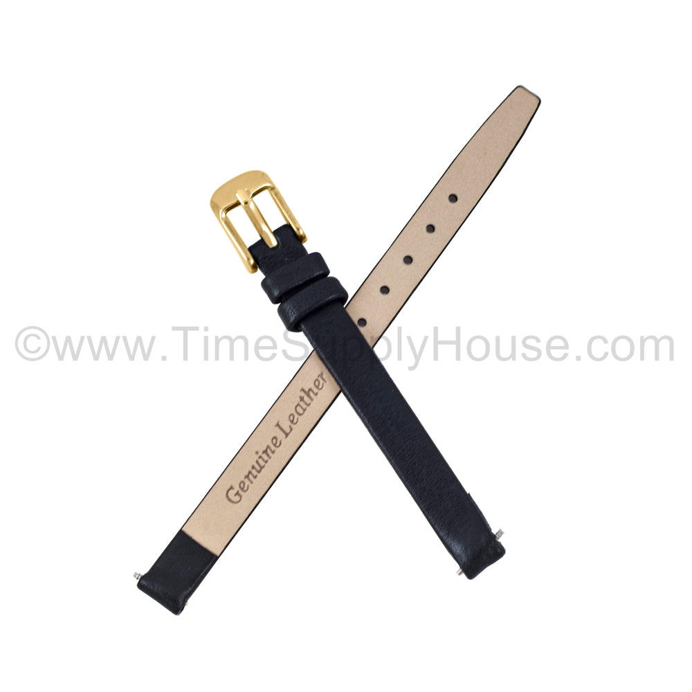 LB1 Black Smooth Calf Skin w/Gold Buckle 6mm-10mm