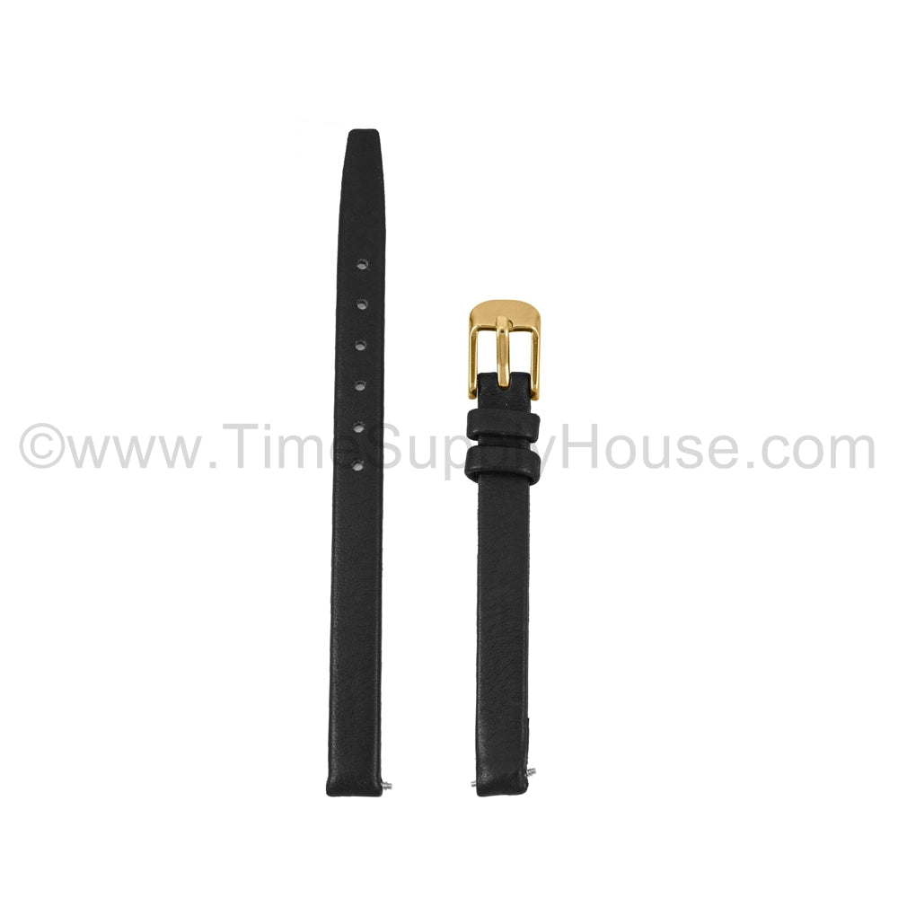 LB1 Black Smooth Calf Skin w/Gold Buckle 6mm-10mm