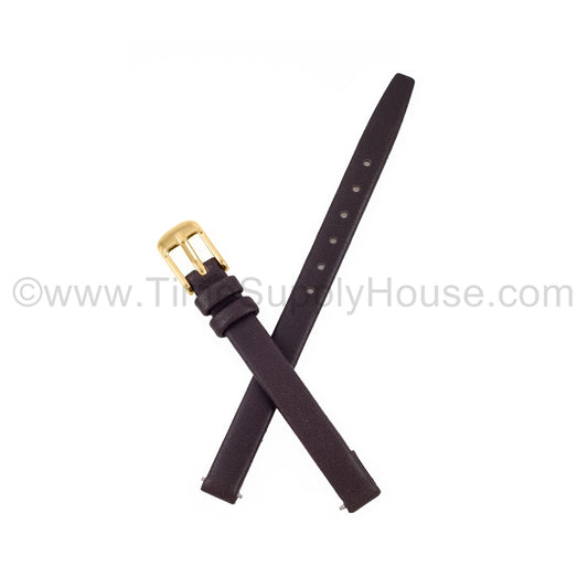 LB1 Brown Smooth Calfskin w/Gold Buckle 6mm-10mm