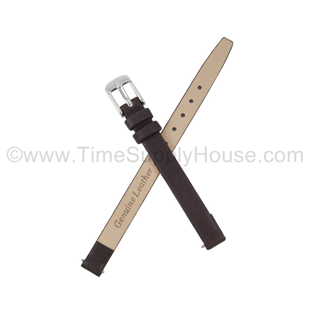 LB1 Brown Smooth Calfskin w/Silver Buckle 6mm-10mm