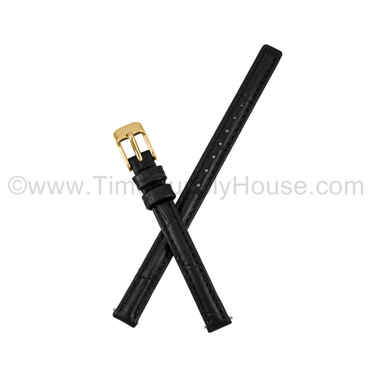 LB2 Black Alligator w/Gold Buckle 8mm-10mm