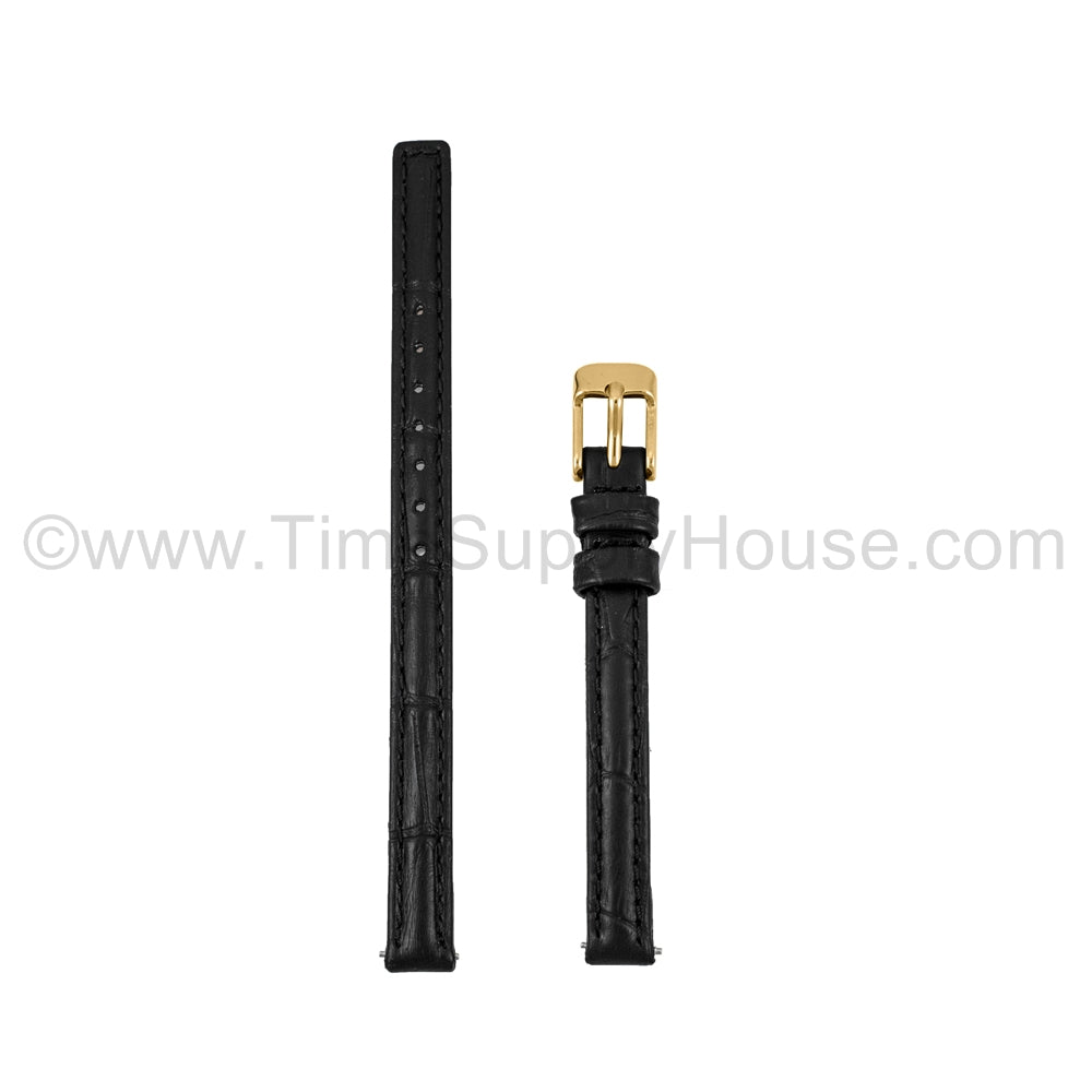 LB2 Black Alligator w/Gold Buckle 8mm-10mm