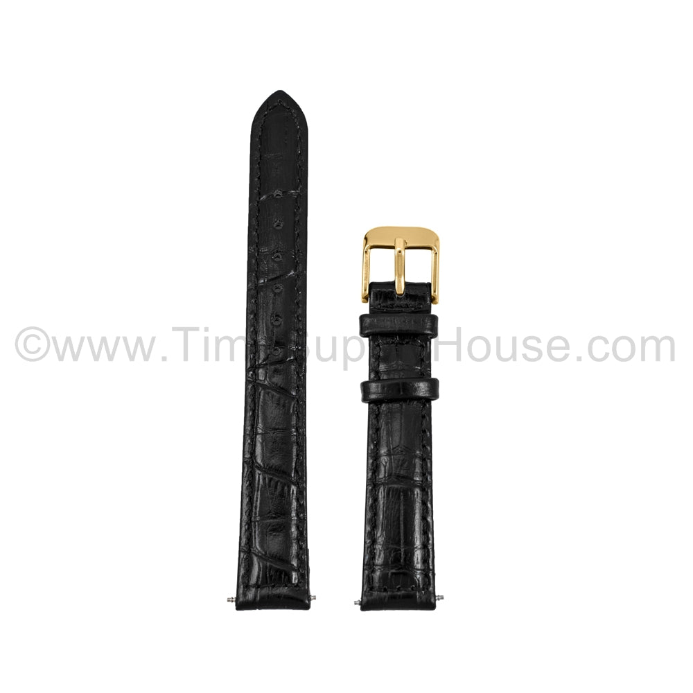 LB2 Black Alligator w/Gold Buckle 12mm-16mm