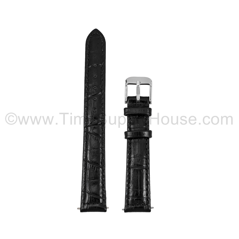 LB2 Black Alligator w/Silver Buckle 12mm-16mm