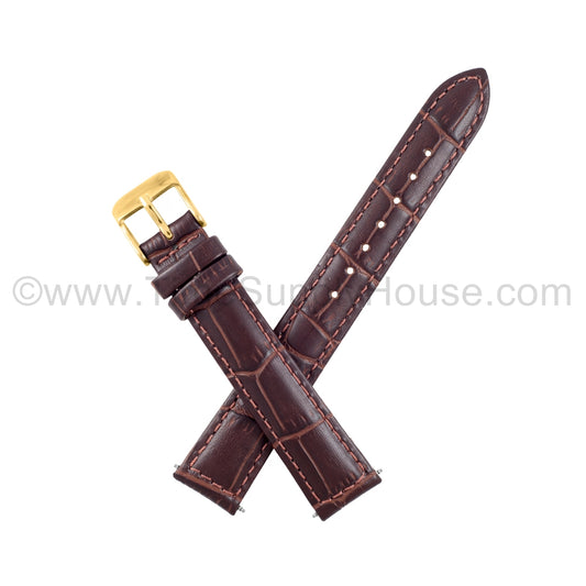 LB2 Brown Alligator w/Gold Buckle 12mm-16mm