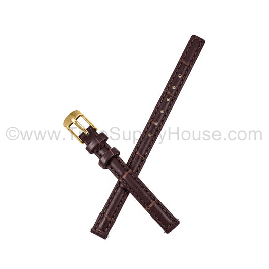 LB2 Brown Alligator w/Gold Buckle 8mm-10mm