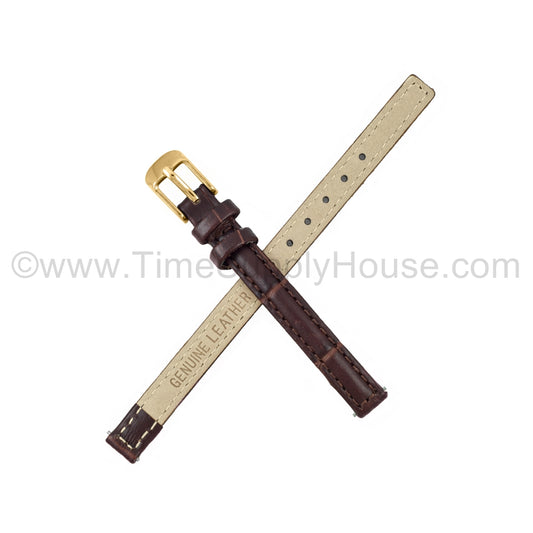 LB2 Brown Alligator w/Gold Buckle 8mm-10mm