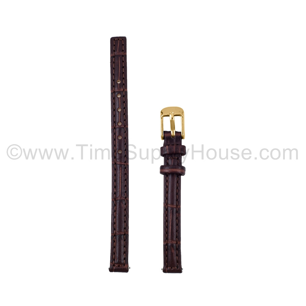 LB2 Brown Alligator w/Gold Buckle 8mm-10mm