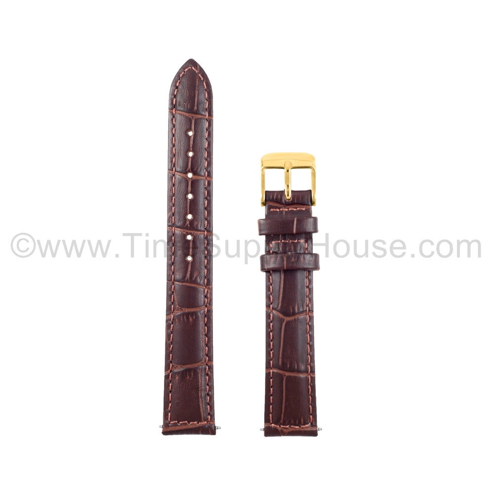 LB2 Brown Alligator w/Gold Buckle 12mm-16mm