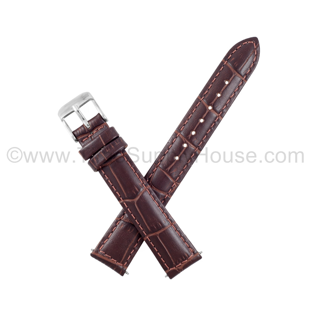 LB2 Brown Alligator w/Silver Buckle 12mm-16mm