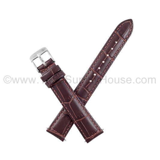 LB2 Brown Alligator w/Silver Buckle 12mm-16mm