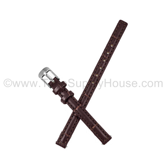LB2 Brown Alligator w/Silver Buckle 8mm-10mm