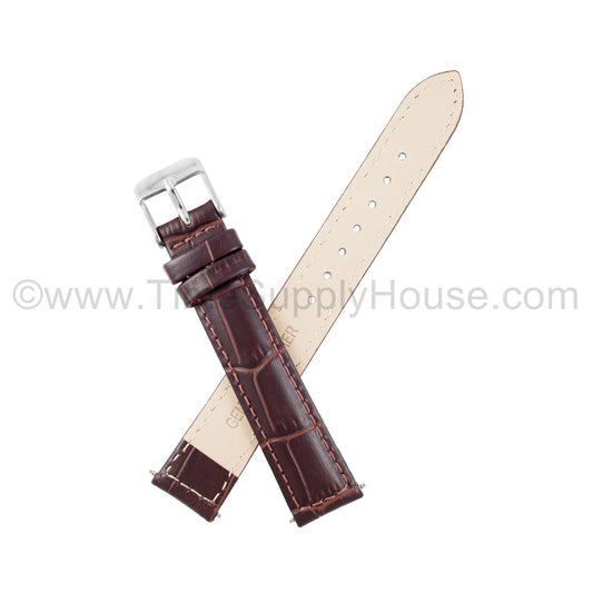 LB2 Brown Alligator w/Silver Buckle 12mm-16mm