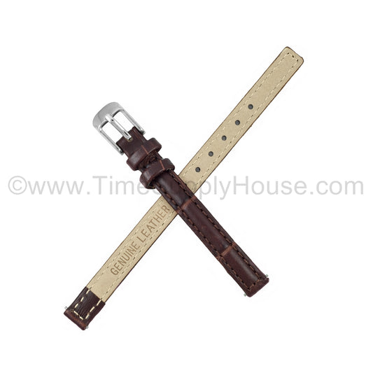 LB2 Brown Alligator w/Silver Buckle 8mm-10mm