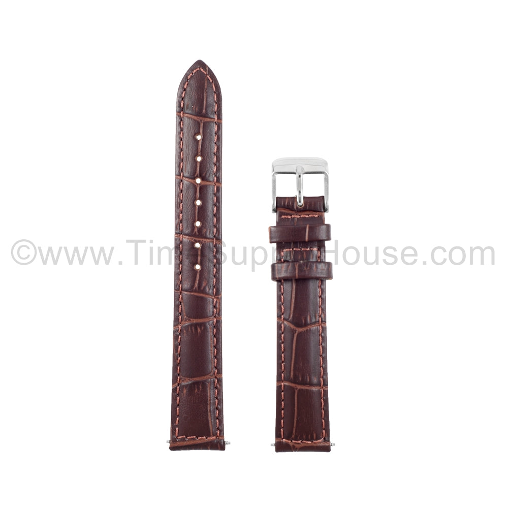 LB2 Brown Alligator w/Silver Buckle 12mm-16mm