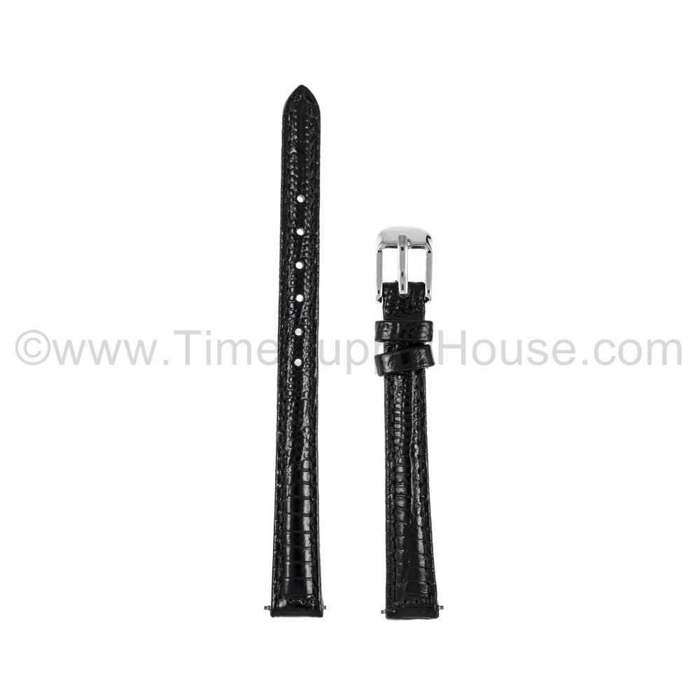 LB3 Black Lizard w/Silver Buckle 8mm-10mm