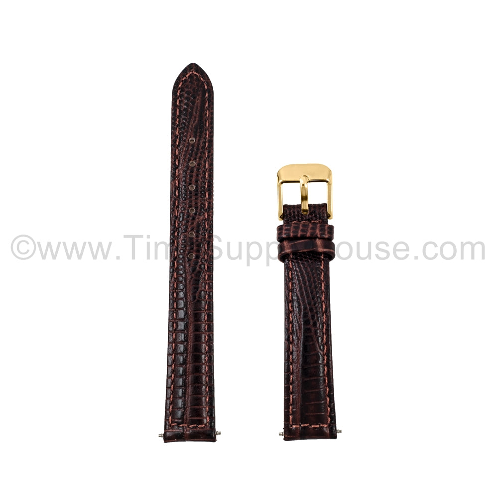 LB3 Brown Lizard w/Gold Buckle 12mm-16mm