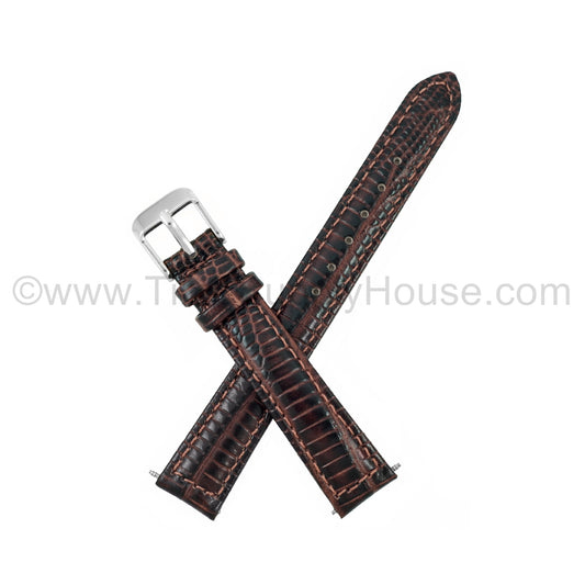 LB3 Brown Lizard w/Silver Buckle 12mm-16mm