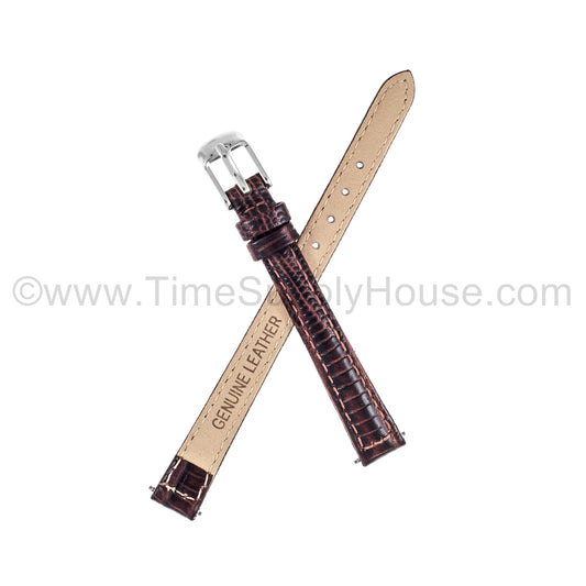 LB3 Brown Lizard w/Silver Buckle 8mm-10mm