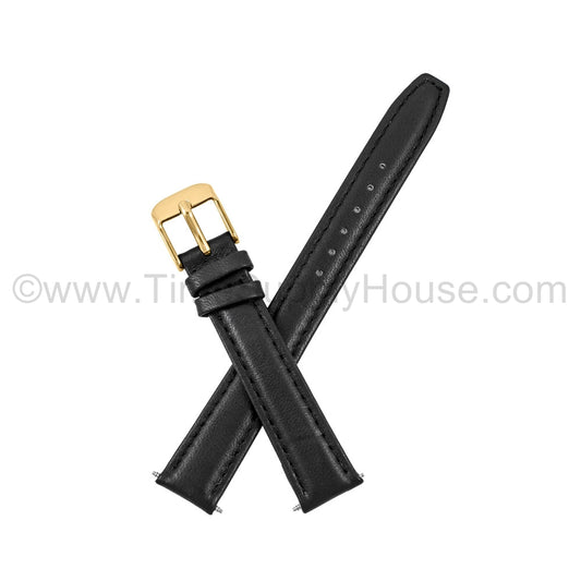 LB7 calf Stitch BLACK GOLD BUCKLE 12mm-18mm