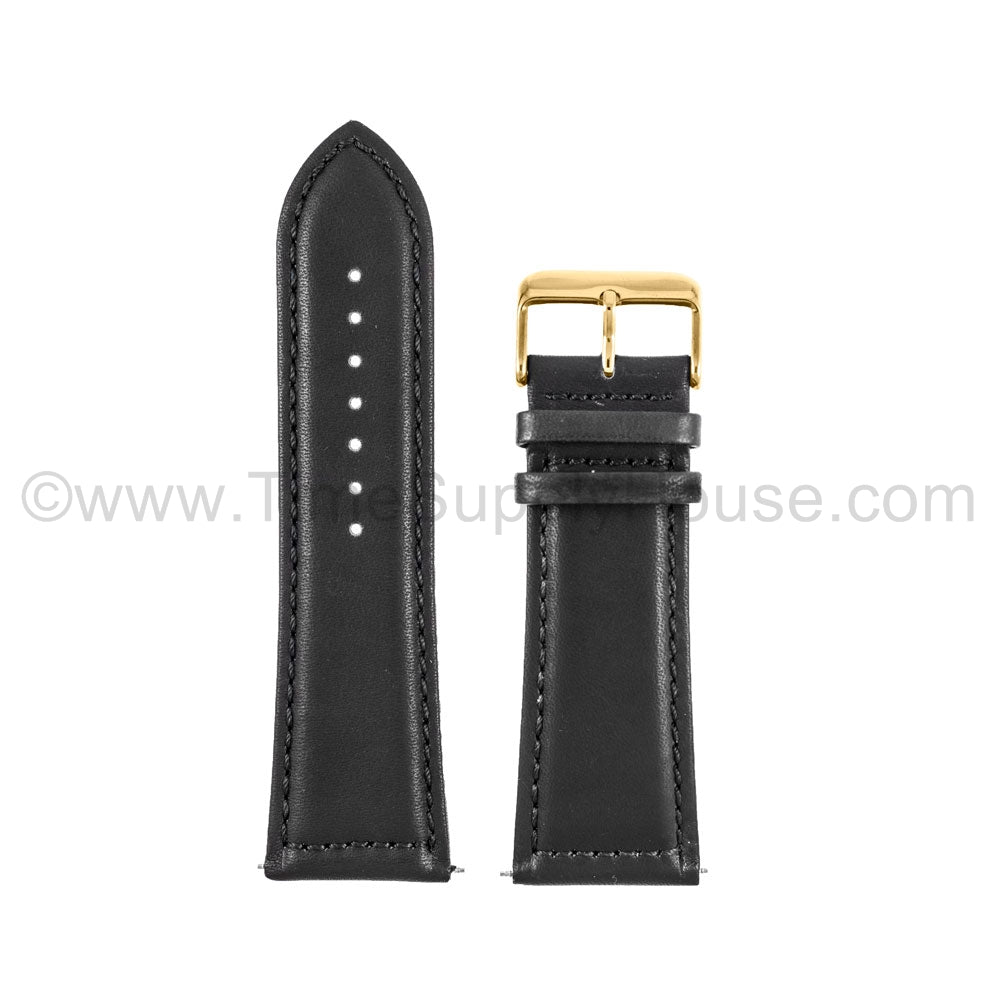 LB7 calf Stitch BLACK GOLD BUCKLE 28mm